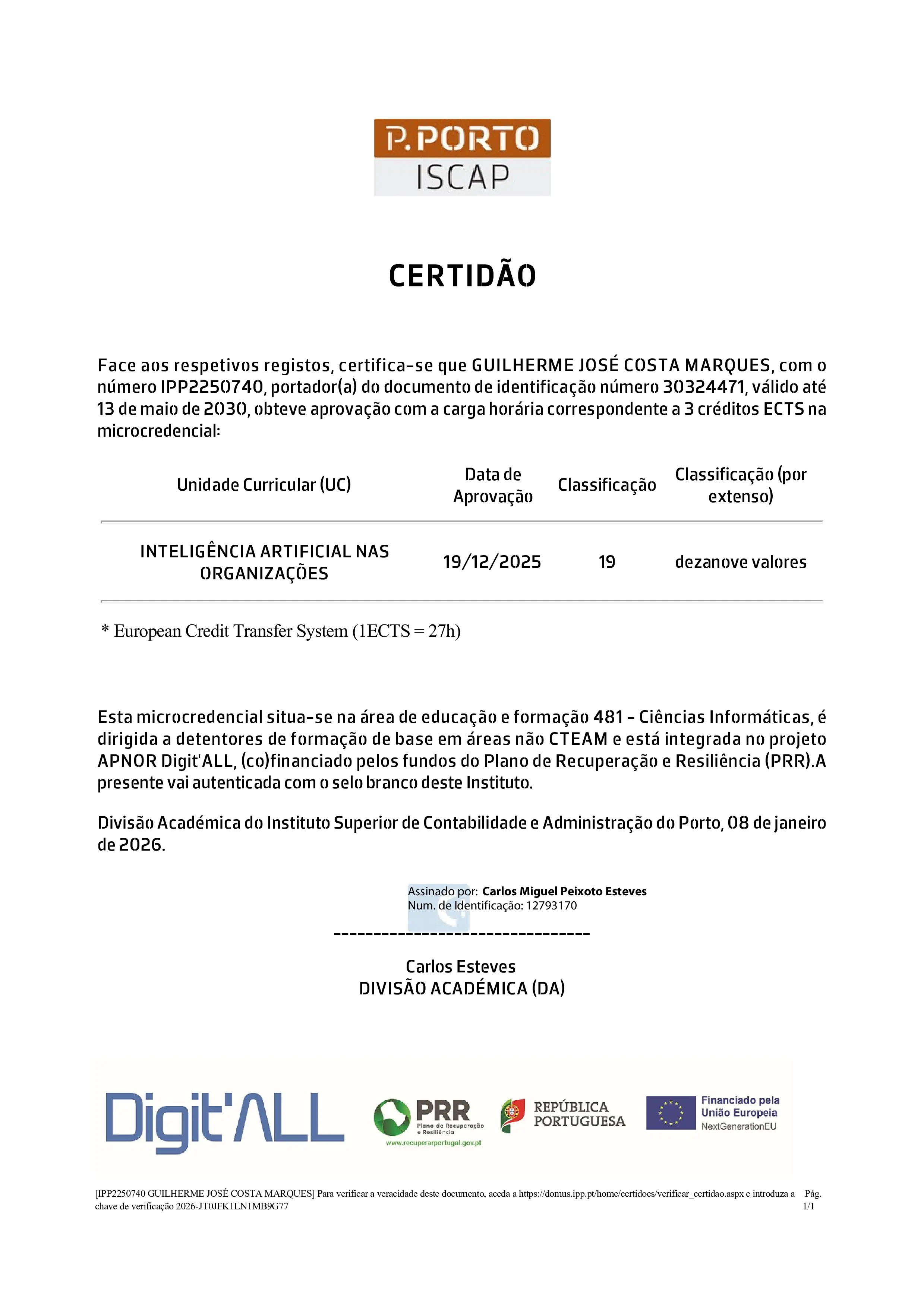 Certificado AI in Organizations